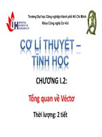Bài giảng Cơ học lý thuyết - Tĩnh học: Chương 1.2 - ĐH Công nghiệp TP.HCM