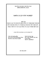 PHÁP LUẬT về CHUYỂN đổi CÔNG TY TNHH một THÀNH VIÊN THÀNH CÔNG TY TNHH HAI THÀNH VIÊN TRỞ lên – THỰC TIỄN tư vấn tại CÔNG TY LUẬT TNHH TRÍ NAM 