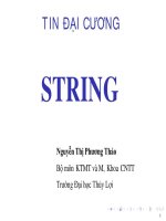 Bài giảng Tin học đại cương: Bài 10 - ThS. Nguyễn Thị Phương Thảo