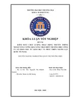 KIỂM SOÁT CHẤT LƯỢNG HOẠT ĐỘNG TRUYỀN THÔNG NHẰM TĂNG CƯỜNG KHẢ NĂNG NHẬN BIẾT THƯƠNG HIỆU CÔNG TY cổ PHẦN đầu tư GIÁO dục và PHÁT TRIỂN NGUỒN lực QUỐC tế PASAL 