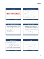 Bài giảng Toán cao cấp 1: Chương 3 - Nguyễn Văn Tiến (2017)