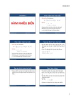 Bài giảng Toán cao cấp 1: Chương 3 - Nguyễn Văn Tiến