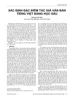 Xác định đặc điểm tác giả văn bản tiếng Việt bằng học sâu