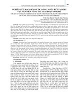 Nghiên cứu đặc điểm nước dâng, nước rút tại khu vực ven biển Vũng Tàu giai đoạn 1978-2015
