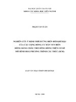 NGHIÊN CỨU Ý ĐỊNH THÍCH ỨNG BIẾN ĐỔI KHÍ HẬU CỦA CÁC CỘNG ĐỒNG CƯ DÂN VEN BIỂN ĐỒNG BẰNG CHÂU THỔ SÔNG HỒNG TRÊN CƠ SỞ MÔ HÌNH HOÁ PHƯƠNG TRÌNH CẤU TRÚC (SEM)