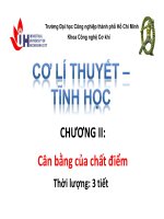 Bài giảng Cơ học lý thuyết - Tĩnh học: Chương 2 - ĐH Công nghiệp TP.HCM