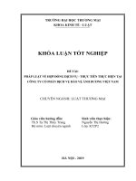 PHÁP LUẬT về hợp ĐỒNG DỊCH vụ THỰC TIỄN THỰC HIỆN tại CÔNG TY cổ PHẦN DỊCH vụ bảo vệ ÁNH DƯƠNG VIỆT NAM 