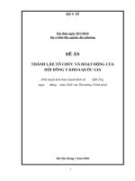 ĐỀ ÁNTHÀNH LẬP, TỔ CHỨC VÀ HOẠT ĐỘNG CỦAHỘI ĐỒNG Y KHOA QUỐC GIA