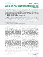 Một số giải pháp ứng phó với biến đổi khí hậu