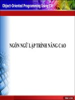 Bài giảng Lập trình nâng cao: Bài 4 - Lý Anh Tuấn