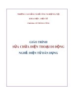 Giáo trình Sửa chữa điện thoại di động - Nghề: Điện tử dân dụng