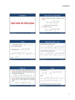 Bài giảng Toán cao cấp 1: Chương 2 - Nguyễn Văn Tiến (2017)