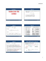 Bài giảng Toán cao cấp 1: Chương 1a - Nguyễn Văn Tiến (2017)