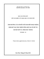ẢNH HƯỞNG CỦA SỞ HỮU ĐẤT ĐAI ĐẾN HOẠT ĐỘNG SINH KẾ TẠO THU NHẬP NÔNG HỘ TẠI XÃ MỸ TÚ, HUYỆN MỸ TÚ, TỈNH SÓC TRĂNG