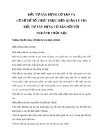 Đầu tư xây dựng cơ bản và cơ sở để tổ chức thực hiện quản lý chi đầu tư xây dựng cơ bản đối với ngành thủy lợi