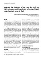 Khảo sát đặc điểm chỉ số sức căng dọc thất trái (GLS) trên siêu âm 2D đánh dấu mô cơ tim ở bệnh nhân đau thắt ngực ổn định