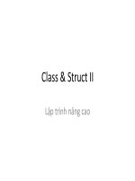 Bài giảng Lập trình nâng cao - Chương 8: Class and struct (tt)