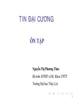 Bài giảng Tin học đại cương: Bài 12 - ThS. Nguyễn Thị Phương Thảo