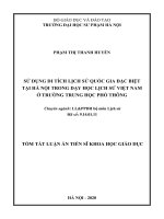 Sử dụng di tích lịch sử quốc gia đặc biệt tại hà nội trong dạy học lịch sử việt nam ở trường trung học phổ thông (tt) 