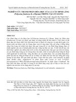 Nghiên cứu thành phần hóa học của lá cây đinh lăng (Polyscias fruticosa (L.) Harms) trồng tại An Giang