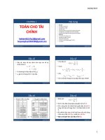 Bài giảng Toán cao cấp 1: Chương 1 - Nguyễn Văn Tiến