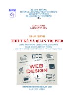 Giáo trình Thiết kế và quản trị web: Phần 1 - CĐ Kỹ Thuật Cao Thắng