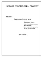 Report for mid term project video superman in your area 