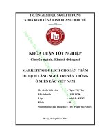 Marketing du lịch cho sản phẩm du lịch làng nghề truyền thống ở miền bắc việt nam 