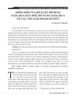 Điểm mới của bộ Luật hình sự năm 2015 (sửa đổi, bổ sung năm 2017) về các tội xâm phạm sở hữu