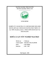 Nghiên cứu ảnh hưởng của chế phẩm điều hòa sinh trưởng đến quá trình sinh trưởng phát triển của cây lạc tiên (passitflora foetida l ) nhân giống bằng hạt tại thái nguyên 