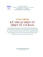 Giáo trình Kỹ thuật điện tử (Điện tử cơ bản): Phần 1 - CĐ Kỹ Thuật Cao Thắng