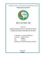 Đánh giá tình hình quản lý và sử dụng đất trên địa bàn phường tiền phong, TP  thái bình, tỉnh thái bình