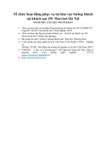 Tổ chức hoạt động phục vụ taị khu vực buồng khách tại khách sạn JW marriott hà nội