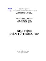 Giáo trình Điện tử thông tin: Phần 1 - CĐ Kỹ Thuật Cao Thắng