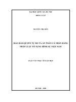 Bảo đảm quyền tự do và an toàn cá nhân bằng pháp luật tố tụng hình sự việt nam 