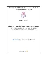 luận văn thạc sĩ đánh giá kết quả hóa trị vinorelbine kết hợp trastuzumab trong ung thư vú di căn có HER2 dương tính tại bệnh viện k 