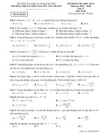 toanmath com   đề thi học kì 2 toán 12 năm 2019 – 2020 trường nguyễn tất thành – hà nội 