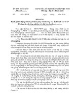 BC đánh giá tác động của covid 19 đến hợp tác xã nông nghiệp