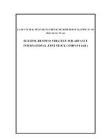 LUẬN văn THẠC sĩ xây DỰNG CHIẾN lược KINH DOANH tại CÔNG TY cổ PHẦN QUỐC tế AIC 