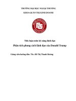 Phân tích phong cách lãnh đạo của Donald Trump