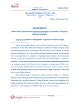 Luận văn chiến lược phát triển trường cao đẳng nghề vigracera 