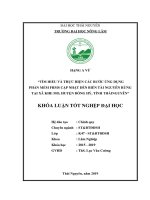 Tìm hiểu và thực hiện các bước ứng dụng phần mềm FRMS cập nhật diễn biến tài nguyên rừng tại xã khe mo, huyện đồng hỷ, tỉnh thái nguyên 