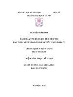 luận văn thạc sĩ đánh giá tác dụng hỗ trợ điều trị đau thần kinh hông to bằng viên nang totcos 