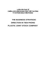 LUẬN văn THẠC sĩ CHIẾN lược KINH DOANH TRỰC TIẾP tại CÔNG TY cổ PHẦN NHỰA TIỀN PHONG 