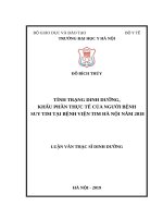luận văn thạc sĩ tình trạng dinh dưỡng,khẩu phần thực tế của người bệnh suy tim tại bệnh viện tim hà nội năm 2018 