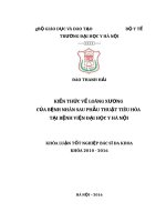 KIẾN THỨC về LOÃNG XƯƠNG của BỆNH NHÂN SAU PHẪU THUẬT TIÊU hóa tại BỆNH VIỆN đại học y hà nội 