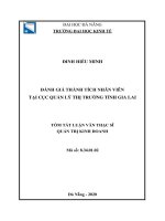 Đánh giá thành tích nhân viên tại cục quản lý thị trường tỉnh gia lai 