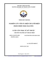 Nghiên cứu tối ưu điện áp lưới điện phân phối thái nguyên 