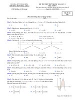 Đề thi thử môn toán THPTQG 2020 lần 1 THPT hậu lộc 2 