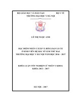 ĐẶC điểm NHÂN CÁCH và rối LOẠN LO âu ở SINH VIÊN hệ bác sĩ năm THỨ HAI TRƯỜNG đại học y hà nội năm học 2016 – 2017 